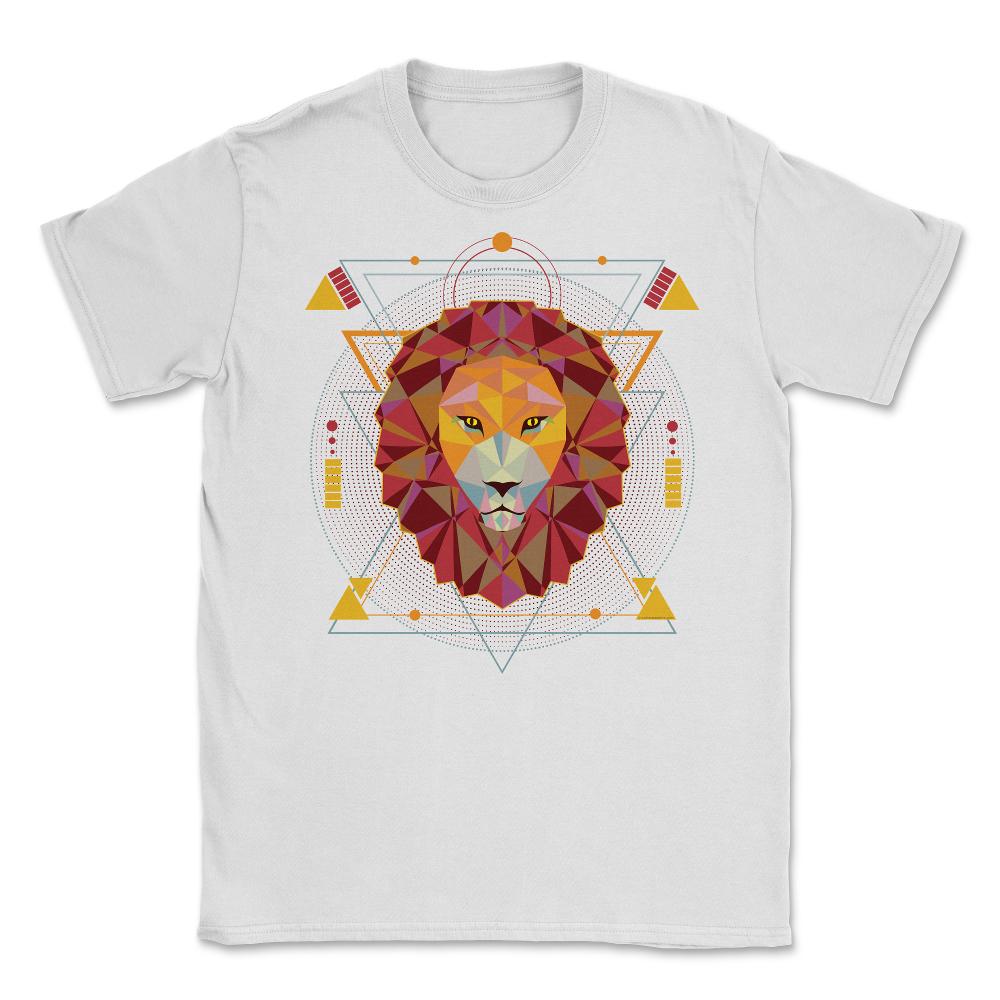 Lion Polygonal Art Leo Zodiac Sign & Lion Lovers product Unisex - White