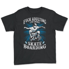 Skate Boarding for Adults Design product - Youth Tee - Black