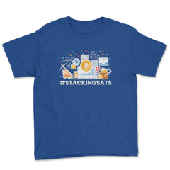 #StackingSats Bitcoin Blockchain Cryptocurrency For Fans design Youth - Royal Blue