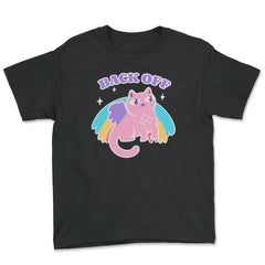 Back Off Cat Pastel Savage Aesthetic Funny product Youth Tee - Black