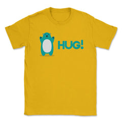 Bear Hug Witty Funny Humor design graphic Gifts Unisex T-Shirt - Gold