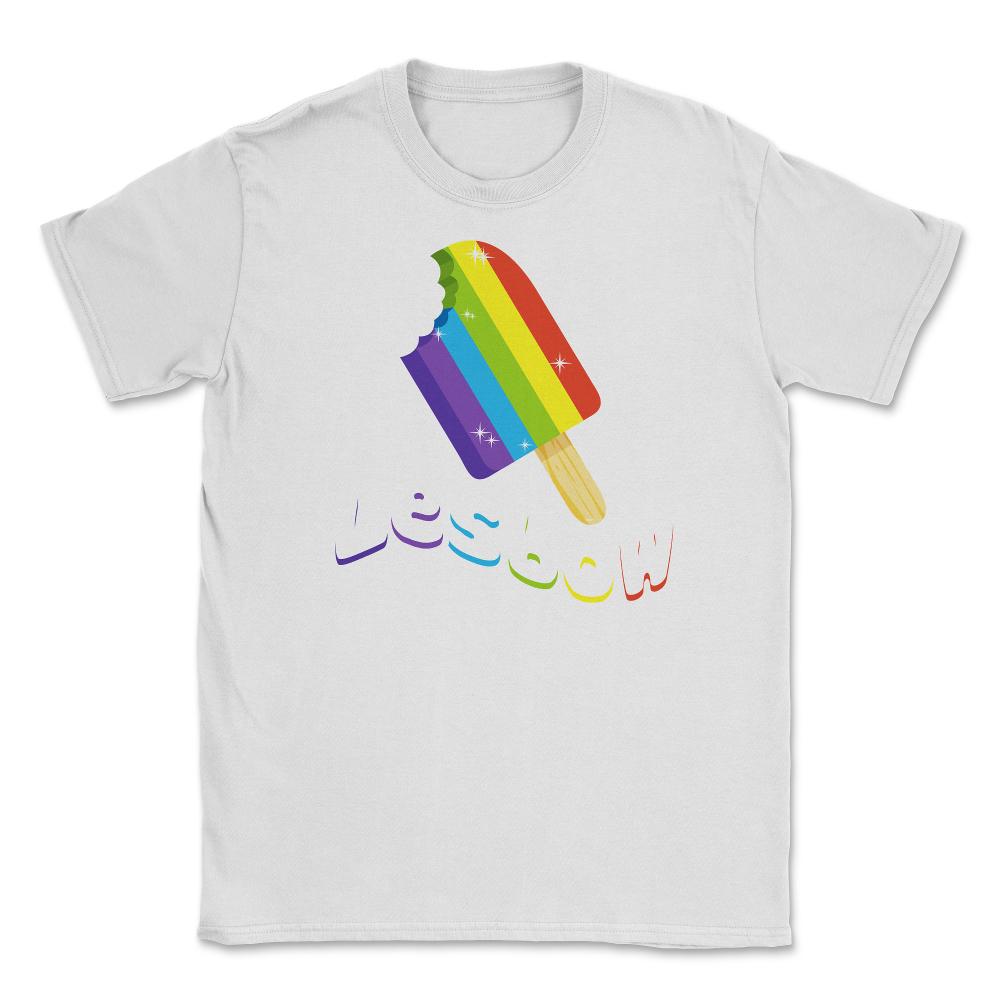 Lesbow Rainbow Ice cream Gay Pride Month t-shirt Shirt Tee Gift - White