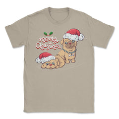 Merry Christmas Doggies Funny Humor T-Shirt Tee Gift Unisex T-Shirt - Cream