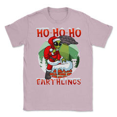HO HO HO Alien Santa Xmas Funny Gift product Unisex T-Shirt - Light Pink