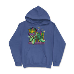 Mardi Gras Turtle with beads & mask Funny Gift product Hoodie - Royal Blue