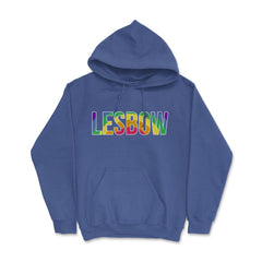 Lesbow Rainbow Word Gay Pride Month 2 t-shirt Shirt Tee Gift Hoodie - Royal Blue