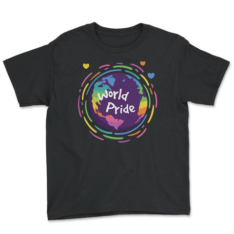 World Pride t-shirt Gay Pride Month Shirt Tee Gift Youth Tee - Black