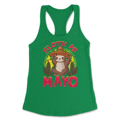 Sloth de Mayo Funny Design for Cinco de Mayo Theme print Women's - Kelly Green