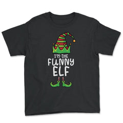 I'm The Funny Elf Costume Funny Matching Xmas design - Youth Tee - Black