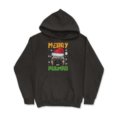 Merry Pugmas Santa Pug Xmas Funny Pun Gift product - Hoodie - Black