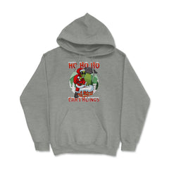 HO HO HO Alien Santa Xmas Funny Gift product Hoodie - Grey Heather