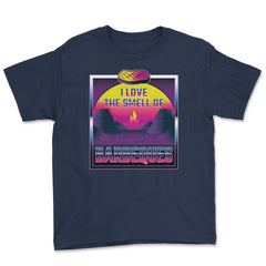 I Love the Smell of BBQ Funny Vaporwave Metaverse Look product Youth - Navy