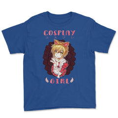 Cosplay Anime Girl Gift print Youth Tee - Royal Blue