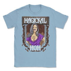 Magical Mom Funny Occult Vintage Halloween Unisex T-Shirt - Light Blue