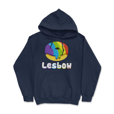 Lesbow Rainbow Donut Gay Pride Month t-shirt Shirt Tee Gift Hoodie - Navy