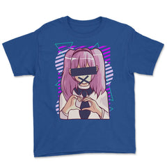 Pastel Goth Student Design Gif print Youth Tee - Royal Blue