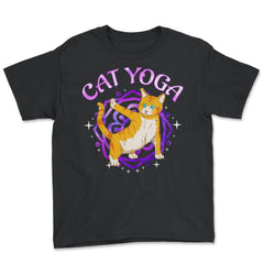 Cat Yoga Funny Kitten in Yoga Pose Design for Kitty Lovers product - Black