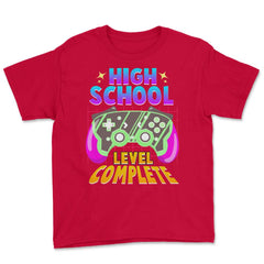 High School Complete Video Game Controller Graduate product Youth Tee - Red