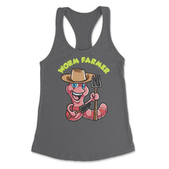 Worm Farmer Funny Character Composting & Farming Gift design Women's - Dark Grey