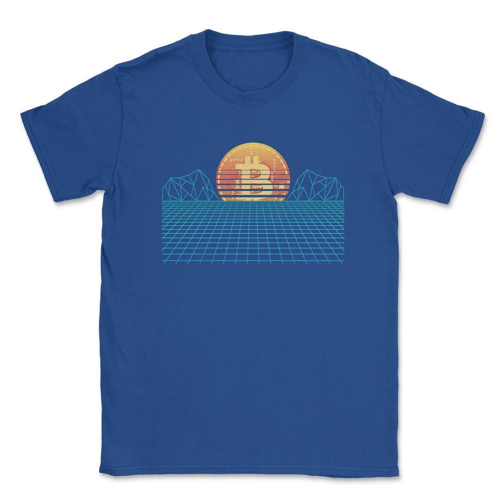 Bitcoin Retro 80s Aesthetic Vaporwave Theme For Crypto Fans product - Royal Blue