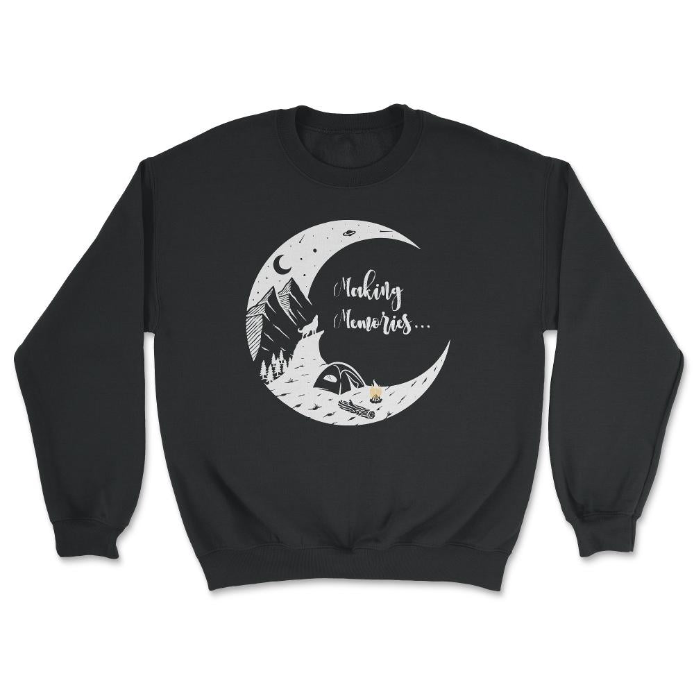 Making Memories Camping Night Under the Moon Souvenir graphic - Unisex Sweatshirt - Black