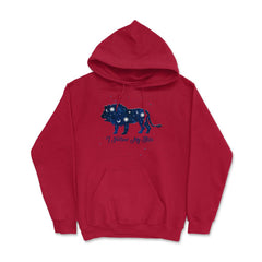 Celestial Lion Leo Zodiac Sign Astrology Horoscope graphic Hoodie - Red