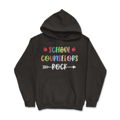 Funny School Counselors Rock Trendy Counselor Appreciation product - Hoodie - Black