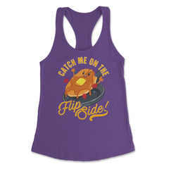 Catch Me On The Flip Side! Hilarious Happy Kawaii Pancake design - Purple