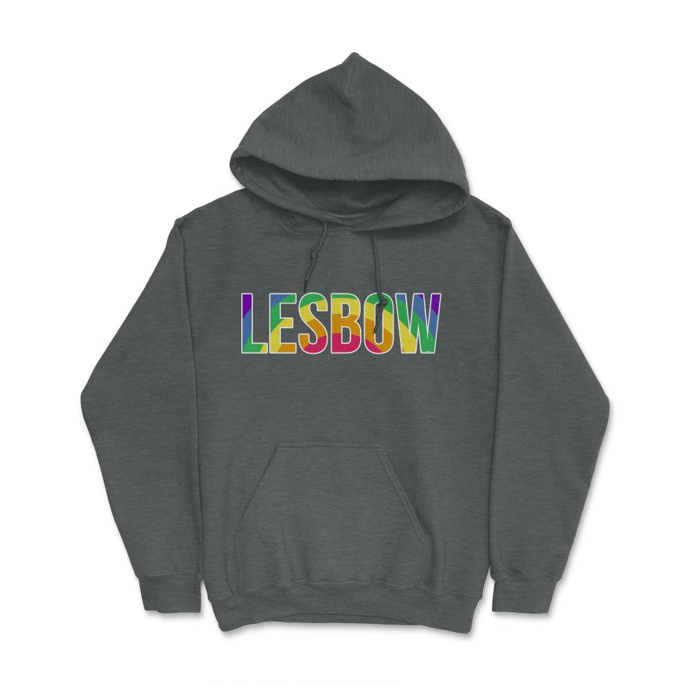 Lesbow Rainbow Word Gay Pride Month 2 t-shirt Shirt Tee Gift Hoodie - Dark Grey Heather