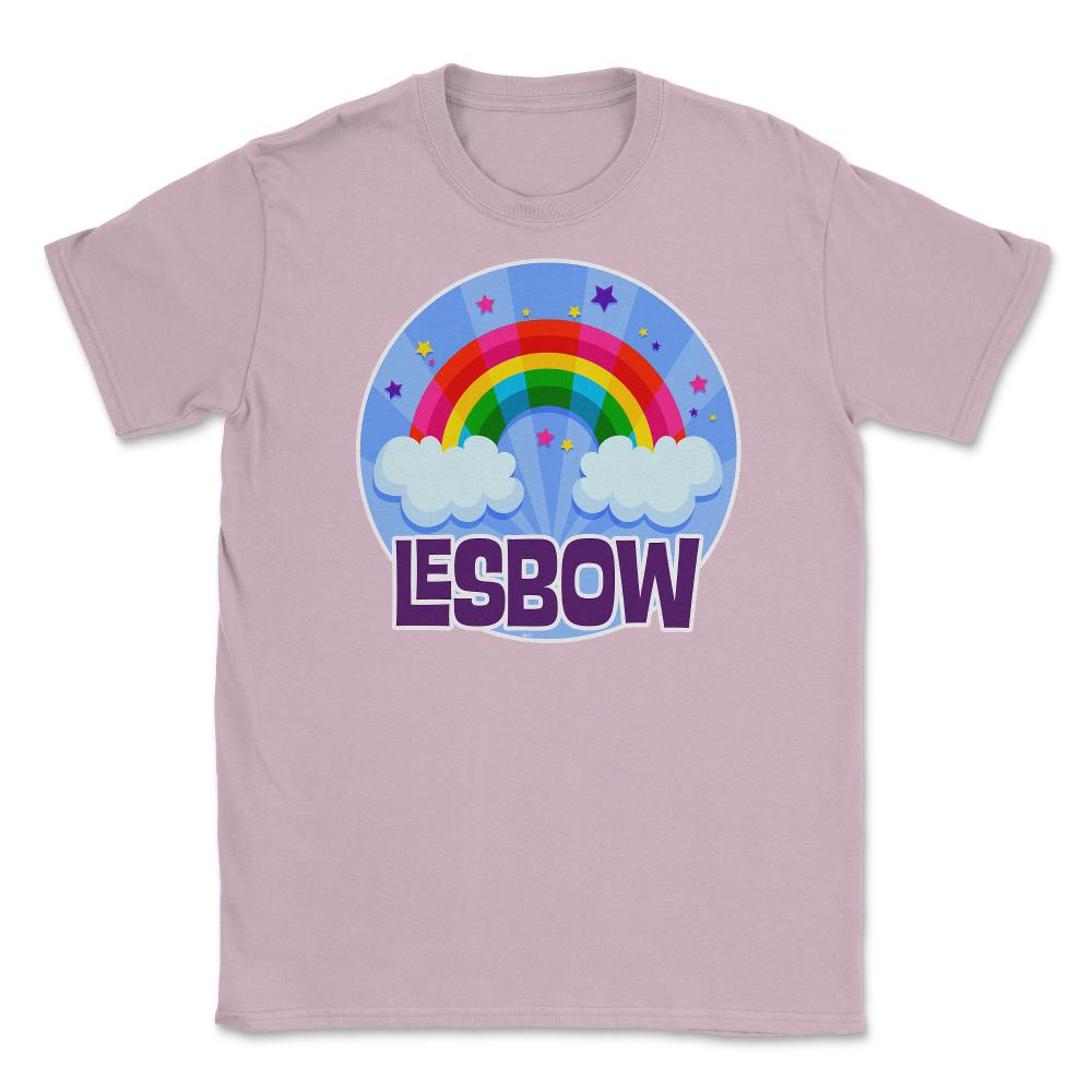 Lesbow Rainbow Colorful Gay Pride Month t-shirt Shirt Tee Gift Unisex - Light Pink