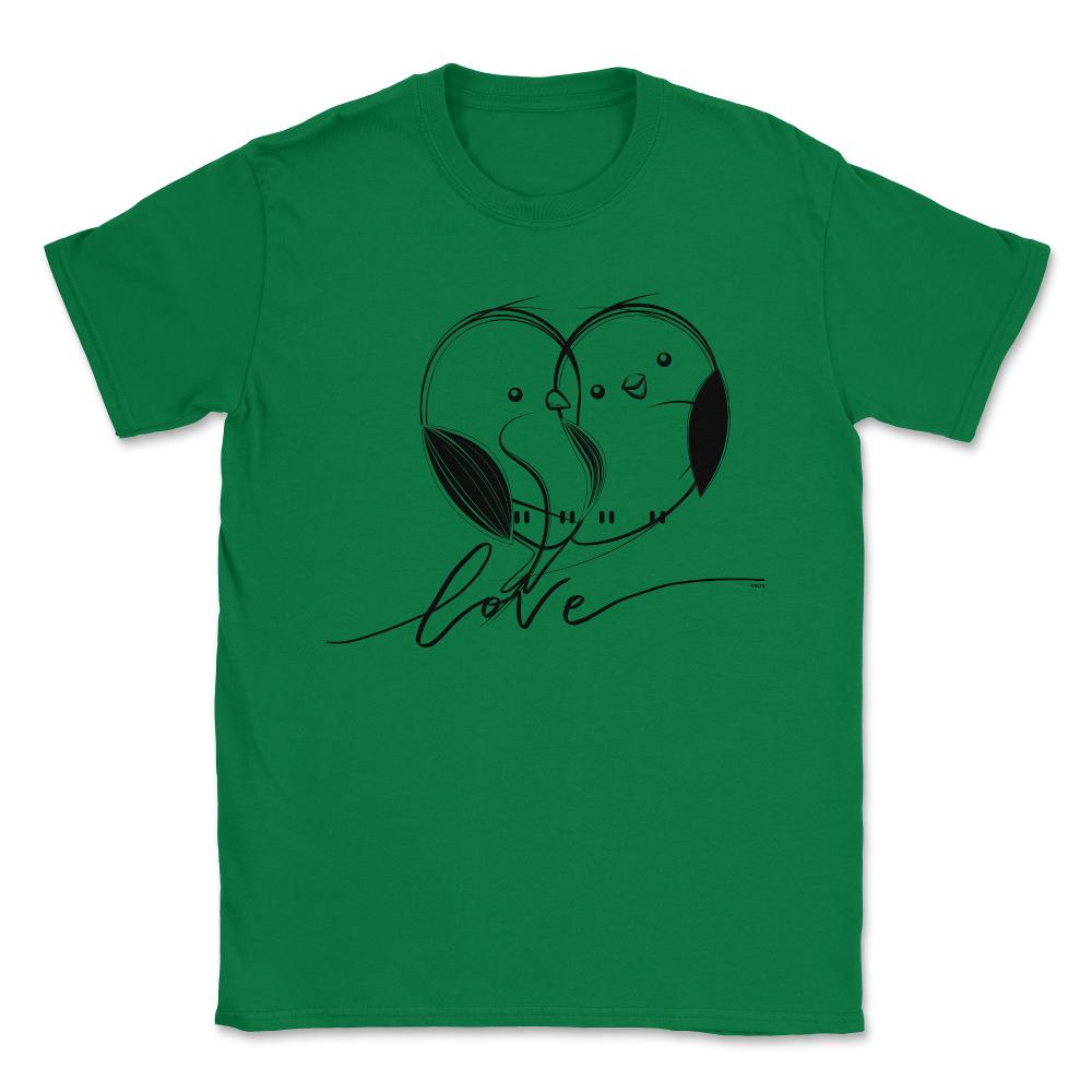 Birds in Love t-shirt Unisex T-Shirt - Green