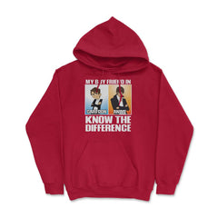 Is Not Cartoons Its Anime Know the Difference Meme graphic Hoodie - Red