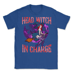 Head Witch in Charge Halloween Cute Funny Unisex T-Shirt - Royal Blue