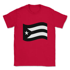 Puerto Rico Black Flag Resiste Boricua by ASJ print Unisex T-Shirt - Red
