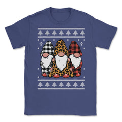 Christmas Gnomes Ugly XMAS design style Funny product Unisex T-Shirt - Purple
