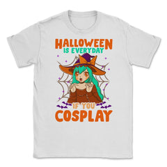 Halloween Cute Chibi Anime Witch Cosplay Manga Unisex T-Shirt - White