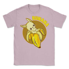Cute Bunny Coming Out of a banana Funny Humor Gift print Unisex - Light Pink