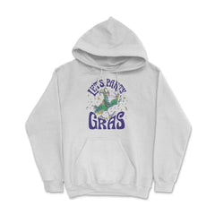Let’s Party Gras Funny Mardi Gras Bird Drinking product Hoodie - White