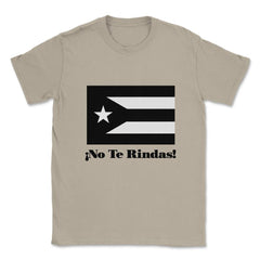 Puerto Rico Black Flag No Te Rindas Boricua by ASJ print Unisex - Cream