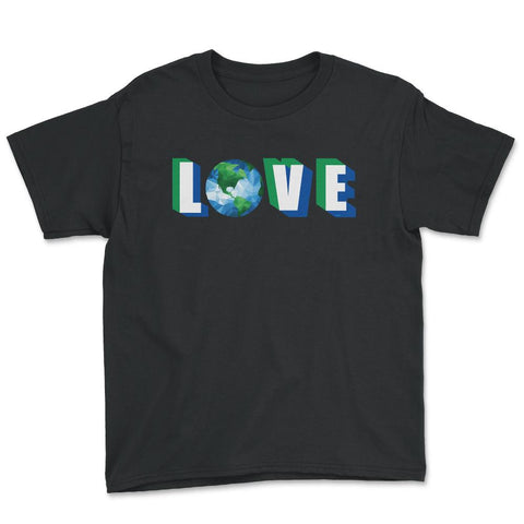Love our Planet Earth Day Youth Tee - Black