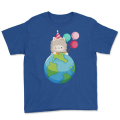 Happy Earth Day Llama Funny Cute Gift for Earth Day product Youth Tee - Royal Blue
