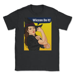 Rosie the Riveter Wiccan Do It! Feminist Witch Retro print Unisex - Black