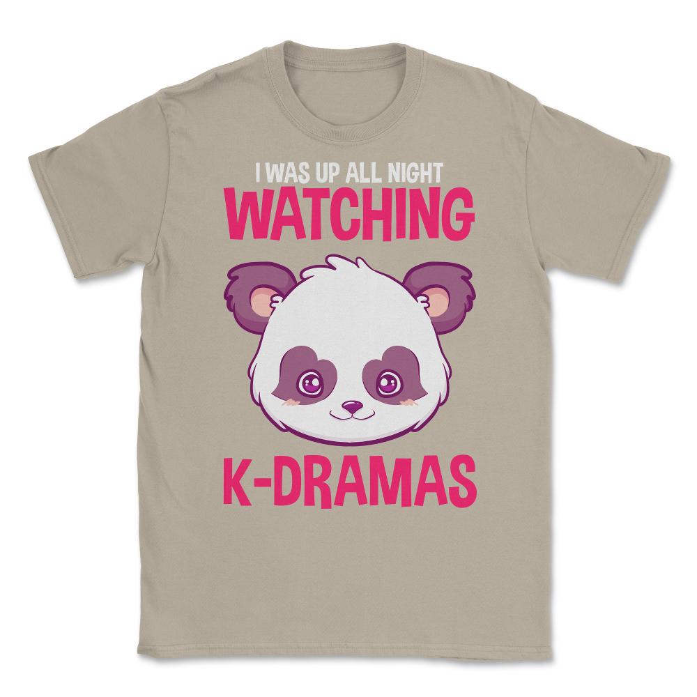 Cute Panda K-Drama Funny Korean graphic Unisex T-Shirt - Cream