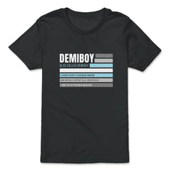 Demiboy Definition Male & Agender Color Flag Pride graphic - Premium Youth Tee - Black