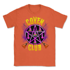 Coven Club for Witches Witchcraft Occult Pentagram Unisex T-Shirt - Orange
