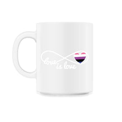 Love is Love Infinity Symbol Genderfluid Pride Gift design - 11oz Mug - White