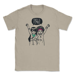 Power is Female Girls T-Shirt Feminism Shirt Top Tee Gift Unisex - Cream