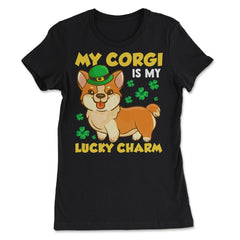 Saint Patty's Day Theme Irish Corgi Dog Funny Humor Gift design - Women's Tee - Black