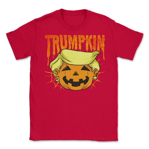 Donald Trumpkin funny president Trump Halloween Unisex T-Shirt - Red
