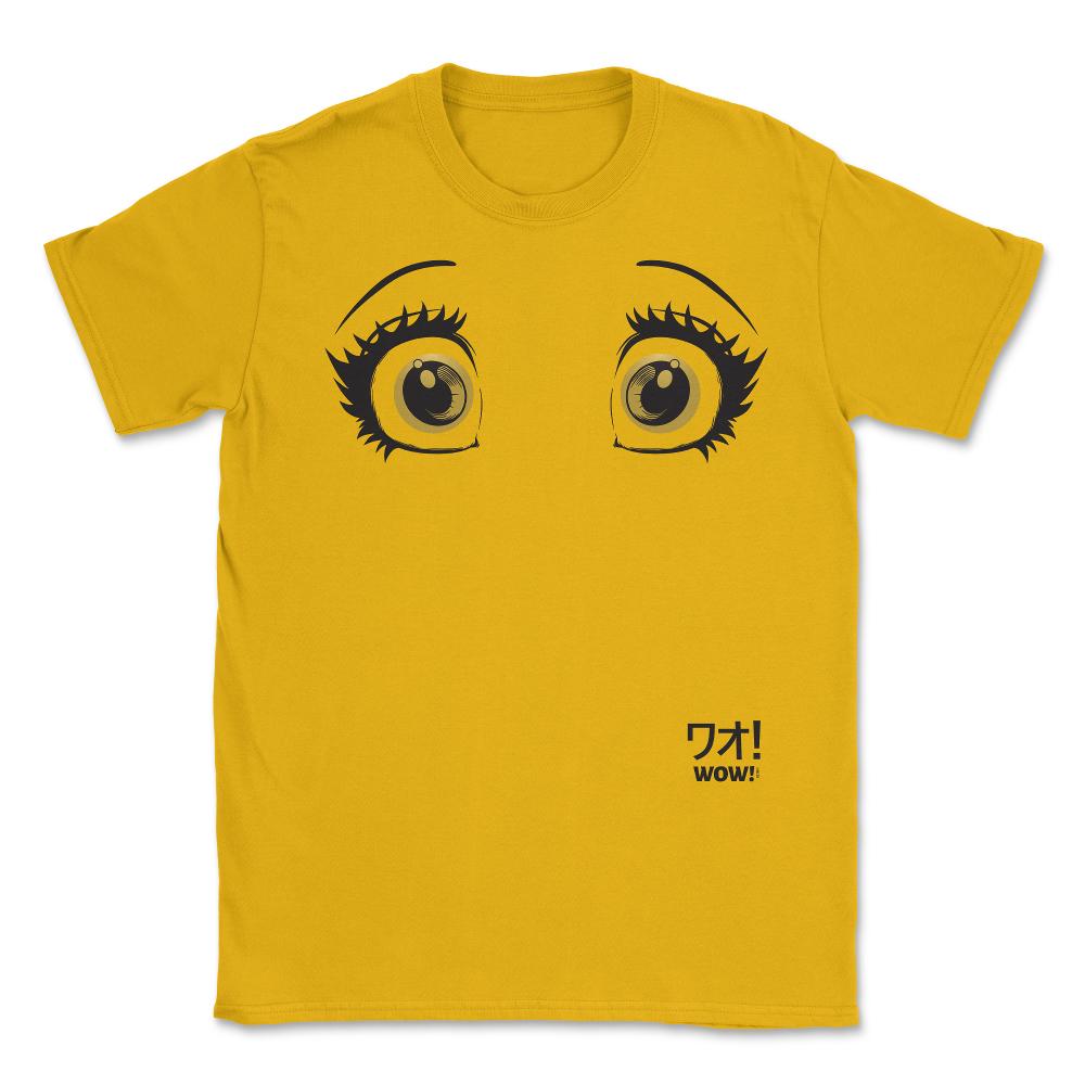 Anime Wow! Eyes Unisex T-Shirt - Gold